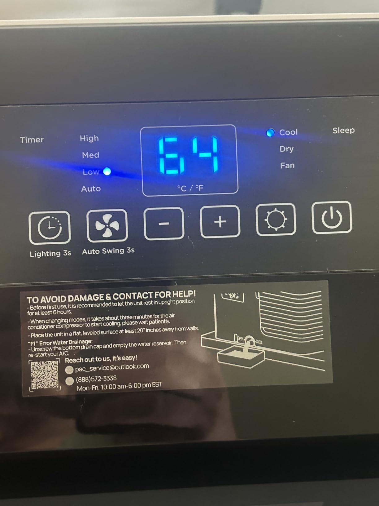 DOMANKI 14,000 BTU Portable Air Conditioner Cools Up to 700 Sq.Ft, 3-IN-1 Energy Efficient Portable AC Unit with Remote Control & Installation Kits for Large Room, Campervan, Office, Temporary Space customer photo 1