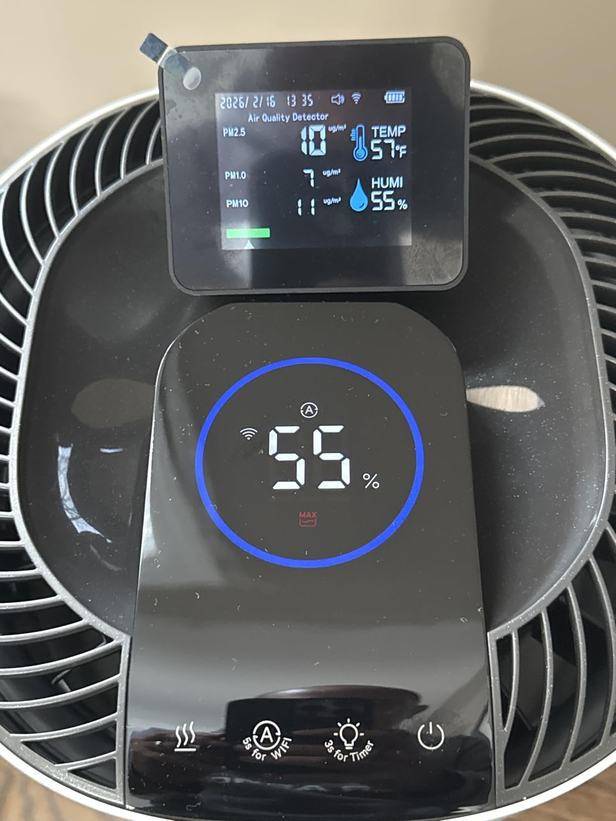 DREO Smart Evaporative Humidifier for Large Room up to 1000ft², 10L Tank, 800ml/h High Output Air Humidifiers for Bedroom, 50H Runtime with Precise Humidification for Plants, Home, Office, White customer photo 2