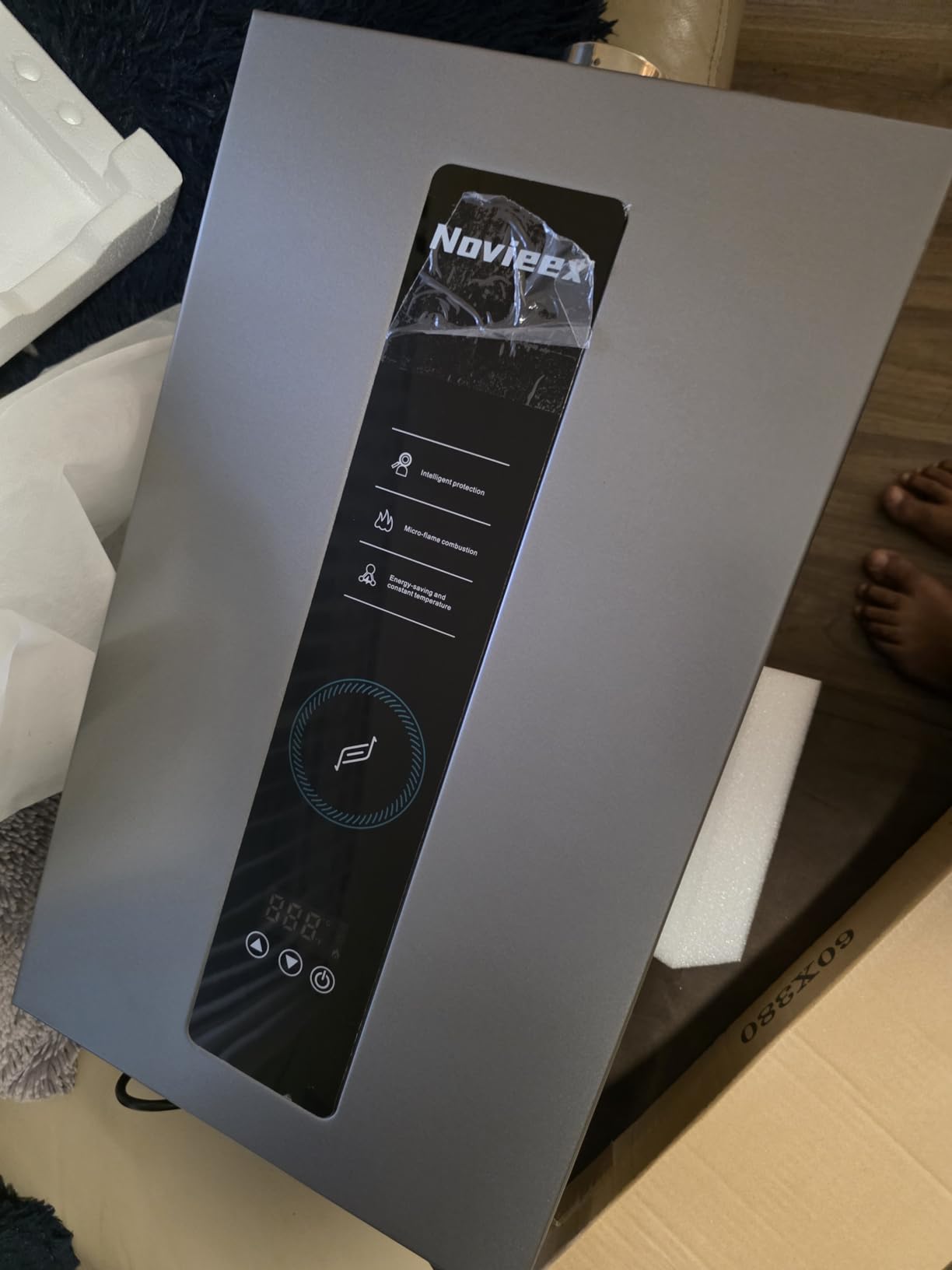 Tankless Water Heater, Novieex On Demand Water Heater Natural Gas, Up to 4.3 GPM, 100,000 BTU Instant Hot Water Heater with LED Display, Indoor Installation customer photo 1