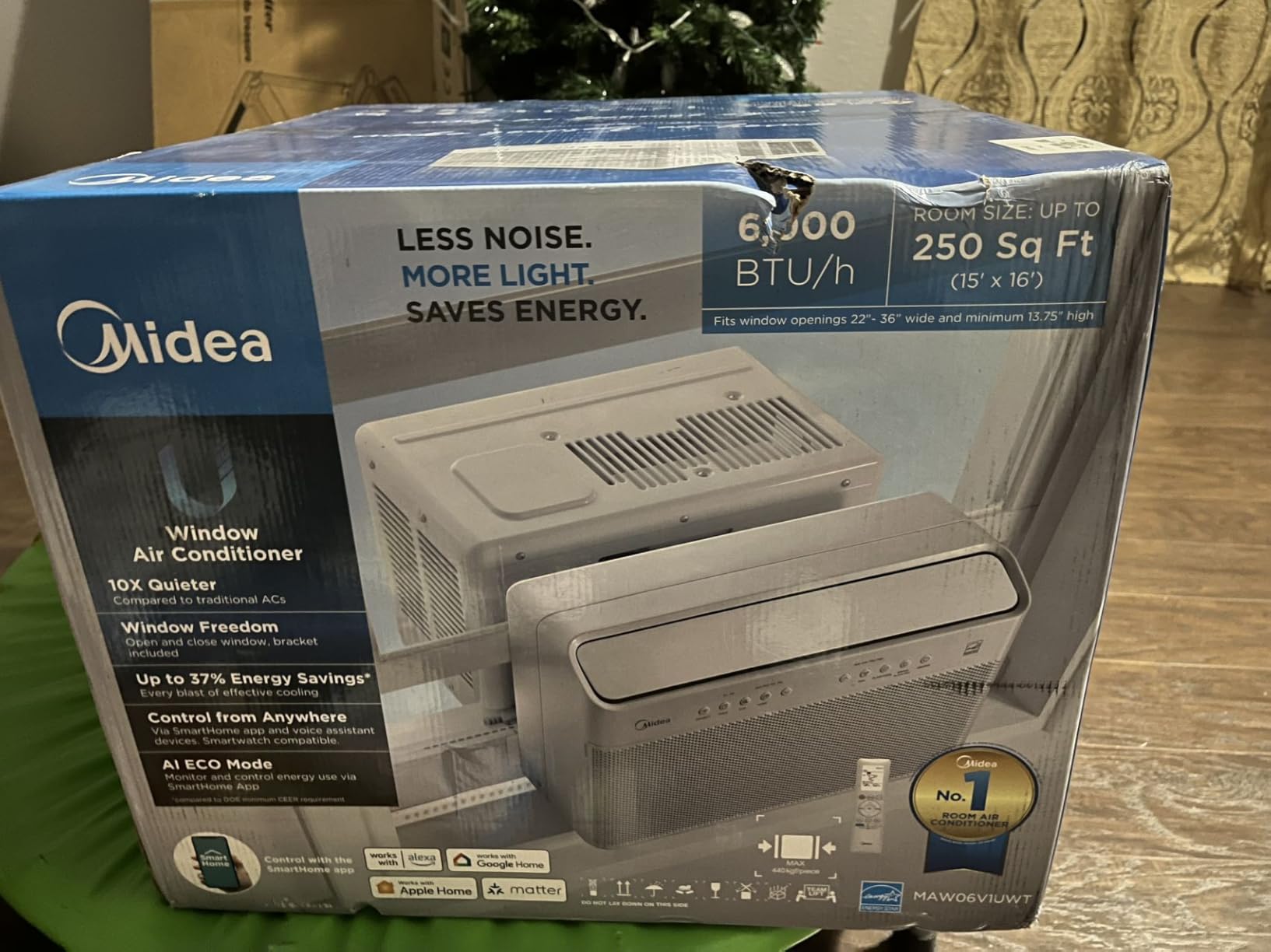 Midea 6,000 BTU U Shaped Smart Inverter Window Air Conditioner - Cools 250 Sq Ft, Ultra Quiet with Open Window Operation - Alexa/Google Assistant Compatible, 37% Energy Savings, Remote (2026 Edition) customer photo 1