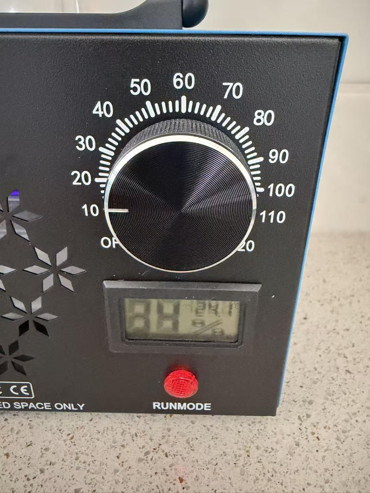 120,000mg/h Ozone Generator Machine with Temp/Humidity Display, Triple Side Vents customer photo 1