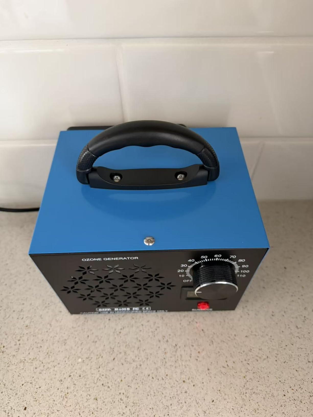 120,000mg/h Ozone Generator Machine with Temp/Humidity Display, Triple Side Vents customer photo 2