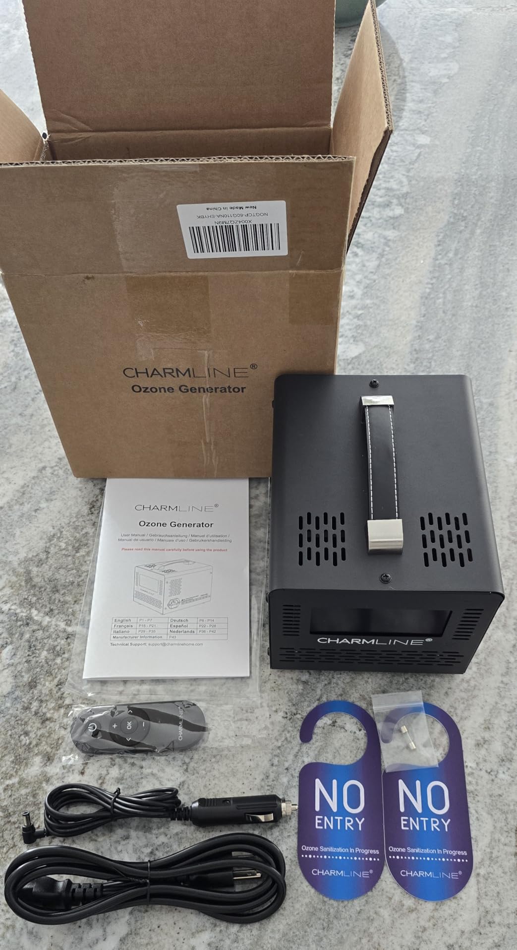 Charmline 2-in-1 Smart Ozone Generator with Remote Control, 60,000 mg/h AC or 12V customer photo 2