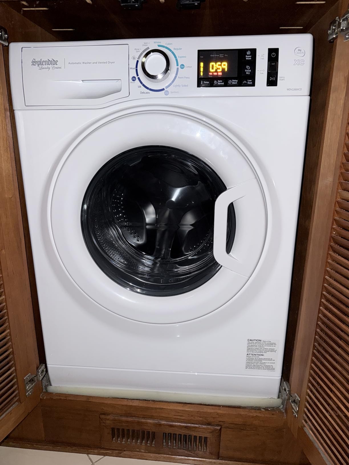 Westland WDV2200XCD Washer/dryer Vented White Splendide customer photo 1