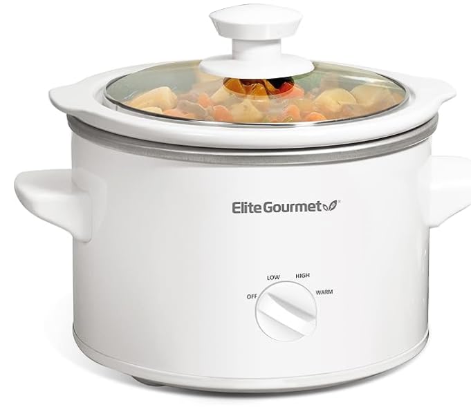 Elite Gourmet MST-275XS Electric Oval Slow Cooker, Adjustable Temp, Entrees, Sauces, Stews & Dips, Dishwasher Safe Glass Lid & Crock, 2 Quart, Stainless Steel customer photo 1
