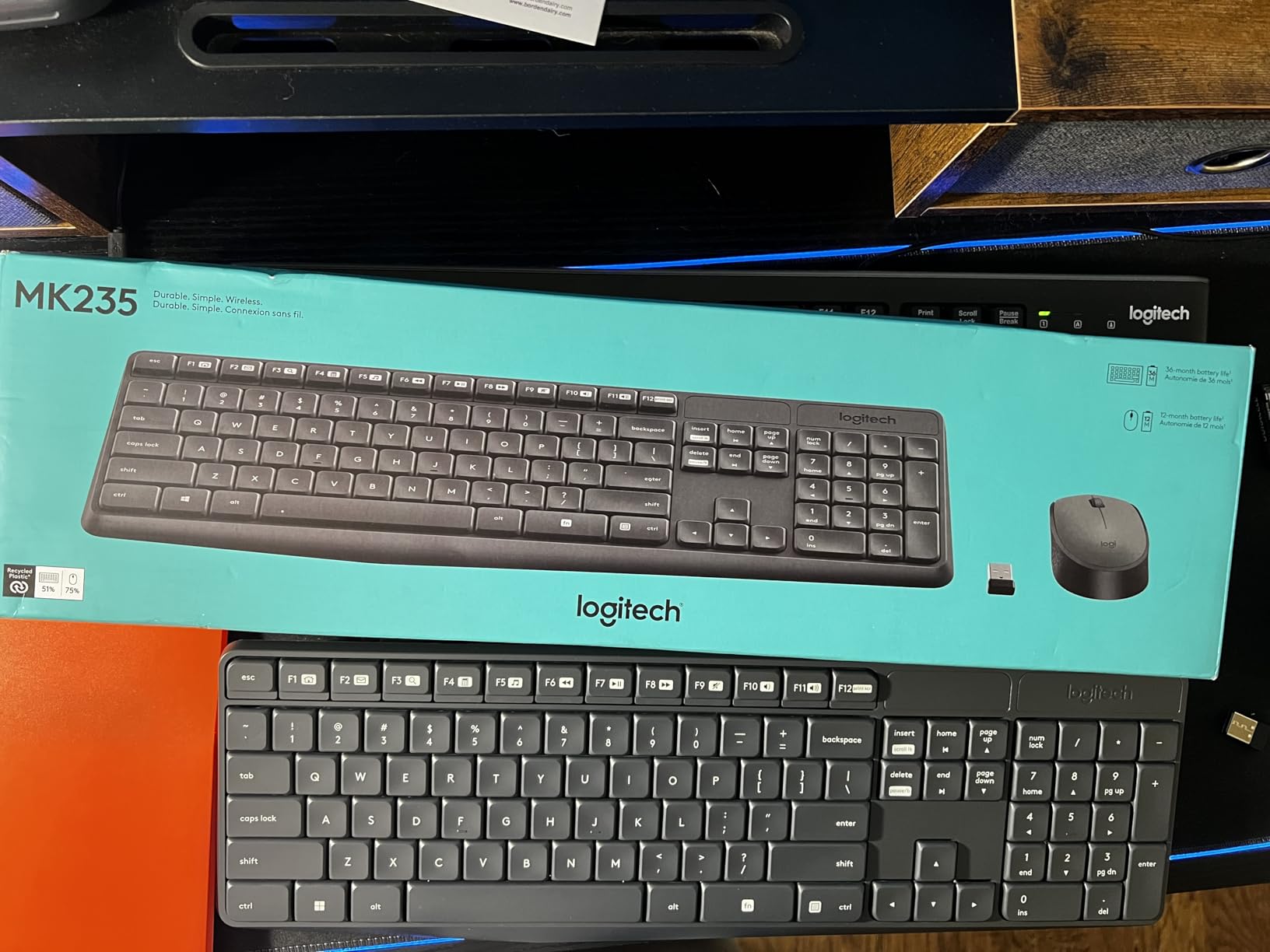 Logitech MK235 Wireless Keyboard and Mouse Combo for Windows, 2.4 GHz Wireless USB Receiver, 15 FN Keys, Long Battery Life, Compatible with PC, Laptop customer photo 2