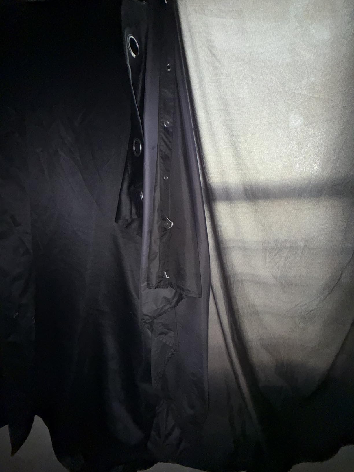 NICETOWN Thermal Insulated Grommet Blackout Curtains for Bedroom (2 Panels, W42 x L63 -Inch, Grey) customer photo 2