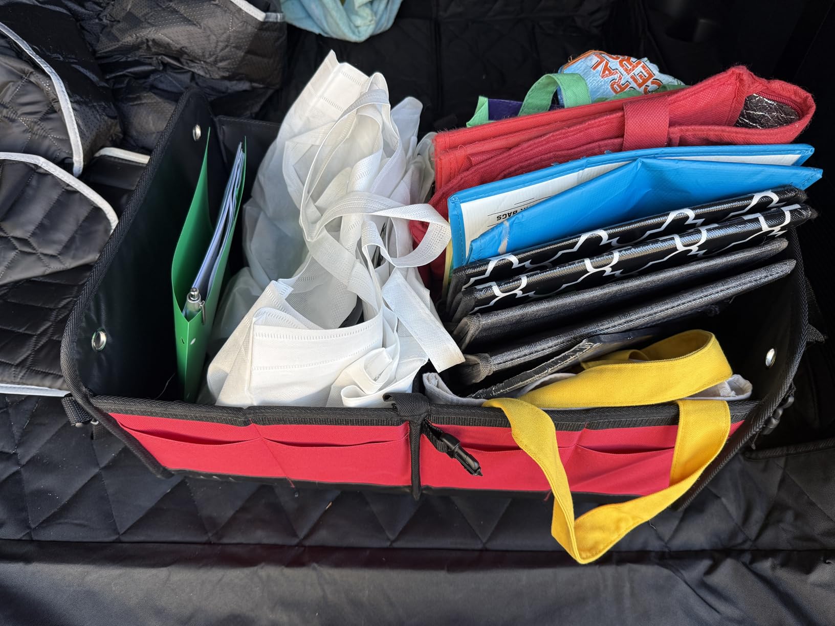 TRUNKCRATEPRO Trunk Organizer For Car, Suv, Truck | Premium Adjustable Multi Compartments Collapsible Car Trunk Organizer With Securing Straps & Non-Slip Bottom (Large Size, Black) customer photo 1