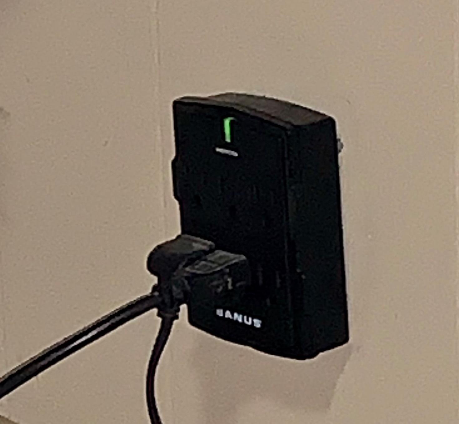 SANUS On-Wall Low Profile 1080J Fireproof Surge Protector with 6 AC Outlets & 3 Lines of Protection - Includes Power Signal Filtering, Black customer photo 2