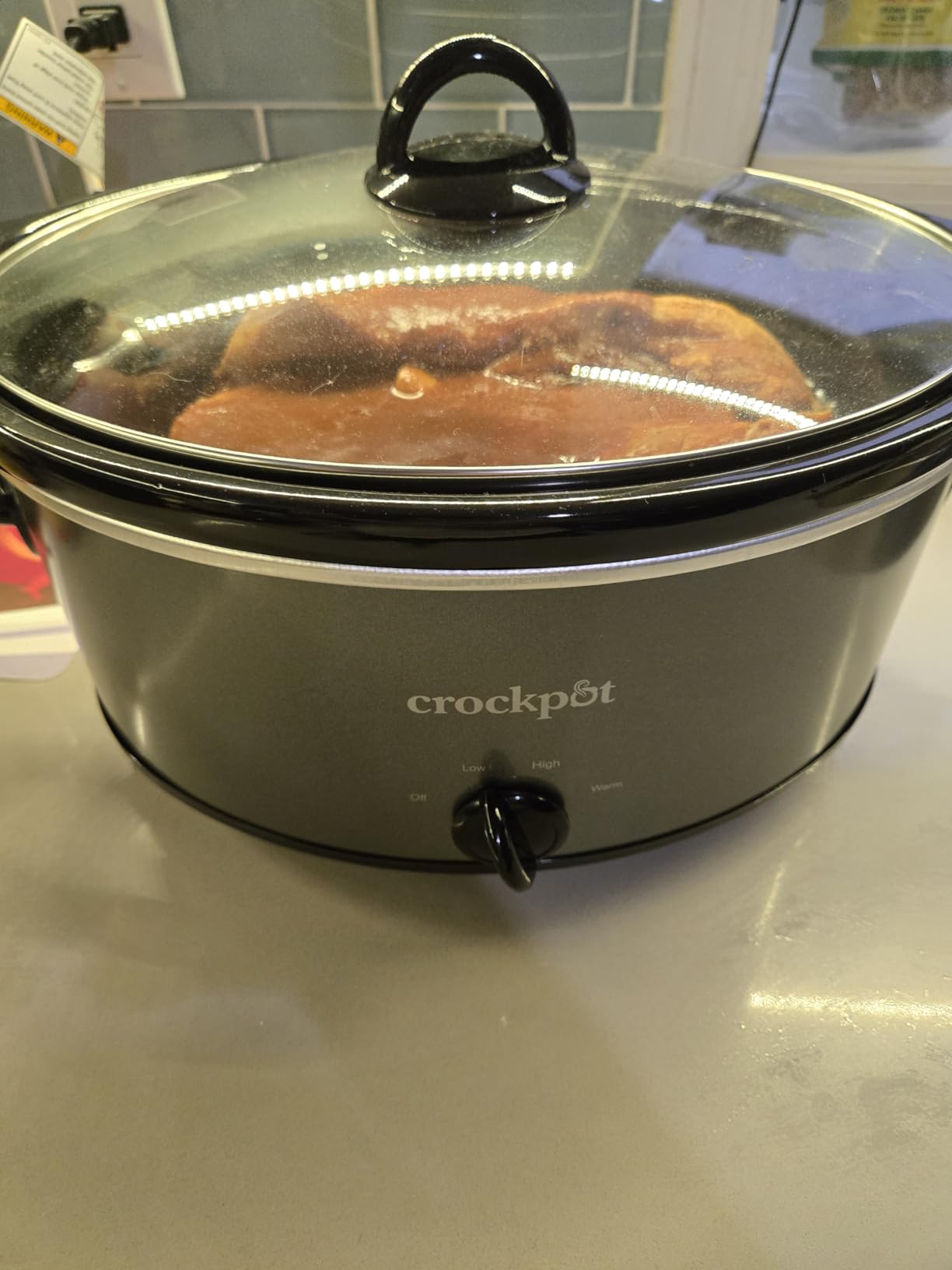 Crock-Pot 8-Quart Manual Slow Cooker, XL Family Size Serves 10+ People, Removable Stoneware with Warming Setting, Red customer photo 1