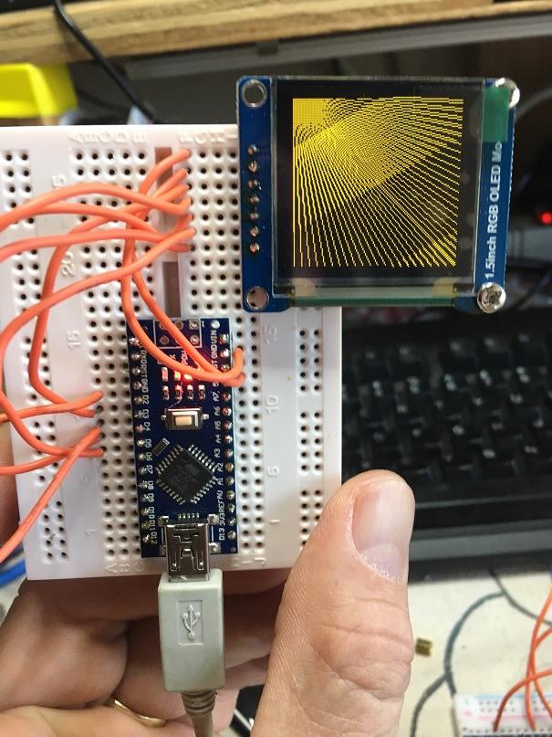 Waveshare 1.5inch RGB OLED Display Module 128x128 Pixels 16-bit High Color (65K Colors) with Embedded Controller Communicating via SPI Interface. customer photo 1
