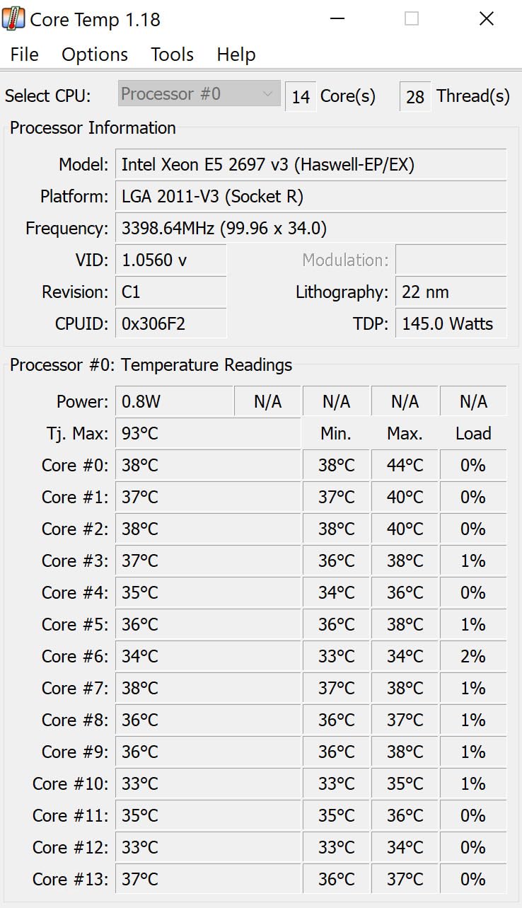 INTEL CM8064401807100 Xeon E5-2697 v3 Fourteen-Core Haswell Processor 2.6GHz 9.6GT/s 35MB LGA 2011-v3 CPU, OEM (Renewed) customer photo 2