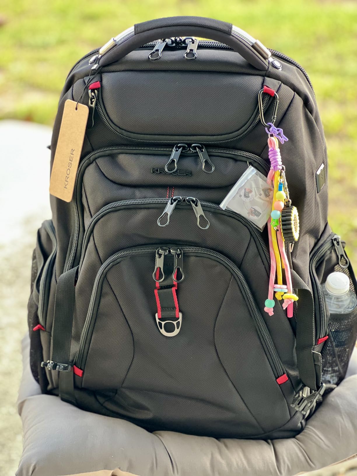 KROSER Travel Laptop Backpack 17.3 Inch XL Computer Backpack with Hard Shell Saferoom RFID Pockets Water-Repellent Business College Daypack Stylish Bag for Men/Women-Black customer photo 2