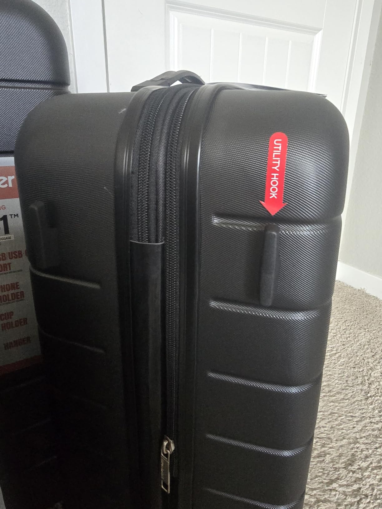 Wrangler Smart Spinner Hardside Luggage, 3 Piece Set, Black customer photo 2