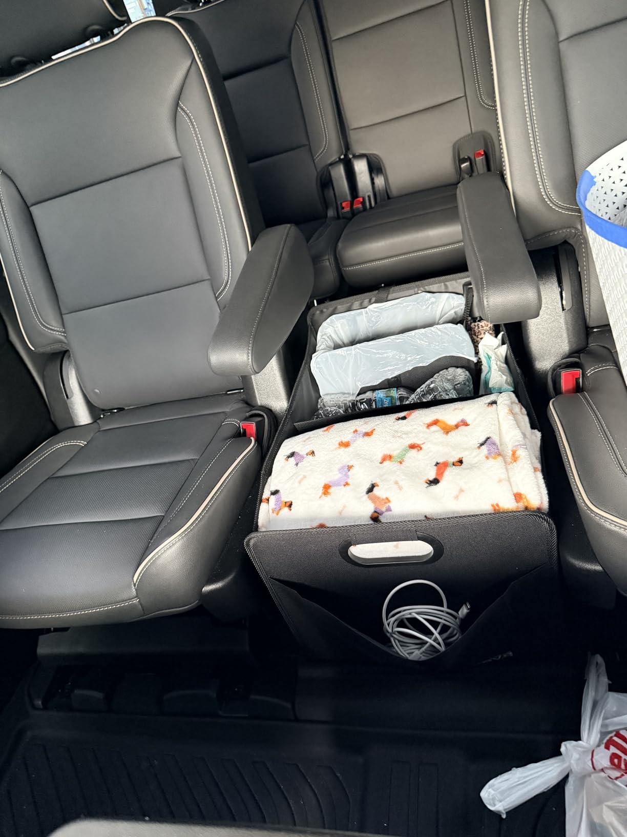 Homeve Trunk Organizer, Car Storage, Reinforced Handles, Collapsible Multi-Compartment, Foldable, Waterproof, Sturdy, 600D Oxford Polyester For Car, SUV, Mini-Van, Black, 2 Compart customer photo 2