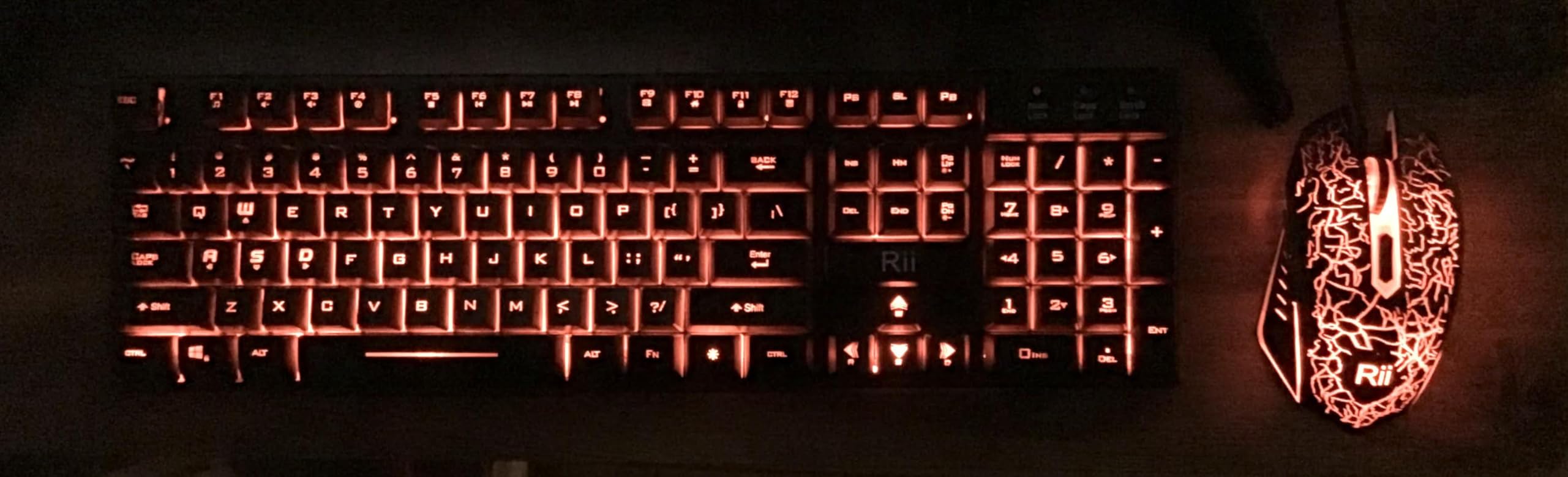 Rii Gaming Keyboard and Mouse Set, 3-LED Backlit Mechanical Feel Business Office Keyboard, Colorful Breathing Backlit Mouse for Working or Primer Gaming, Office Device (RK108) customer photo 2