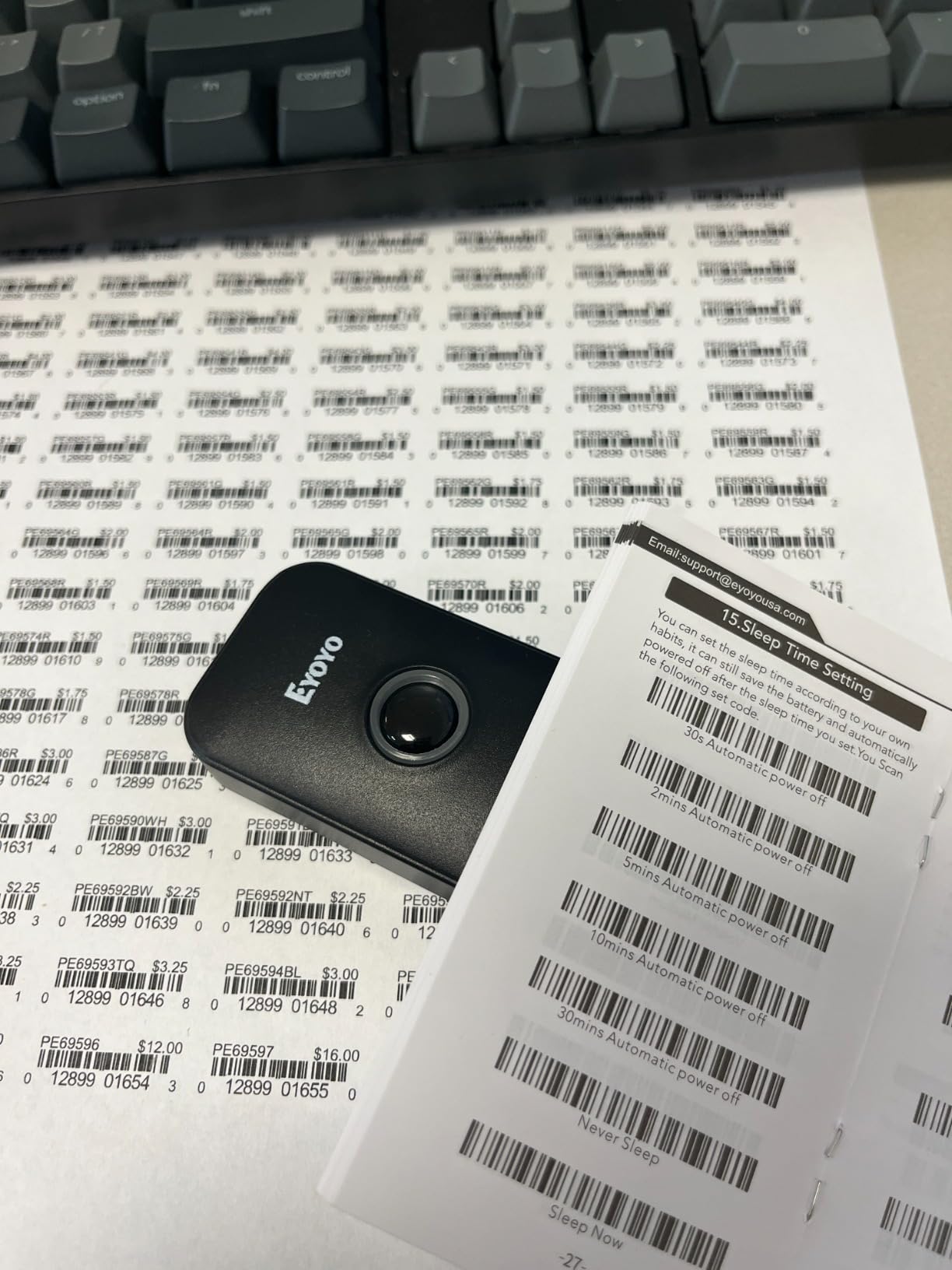 Eyoyo Mini 1D Bluetooth Barcode Scanner customer photo 1