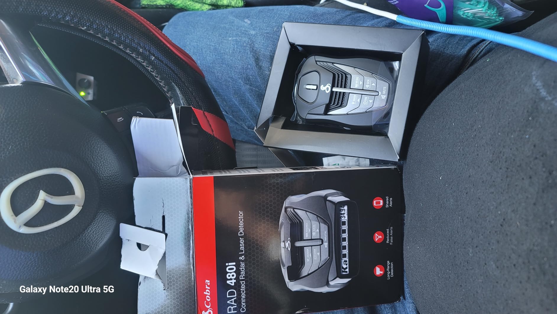 Cobra RAD 480i Laser Radar Detector, Long Range Detection, Bluetooth, Apple CarPlay and Android Auto Compatible, LaserEye Front and Rear Detection, Digital Signal Processing, Black customer photo 1