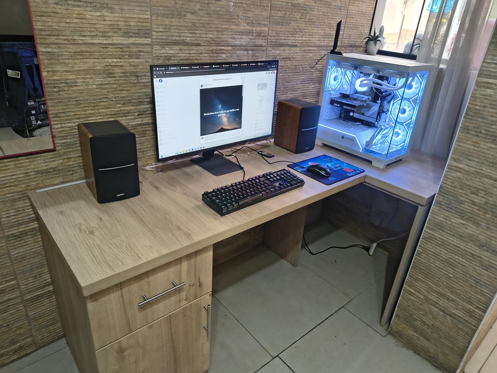 Edifier R1280Ts Active Bluetooth Bookshelf Speakers - Optical Input - 2.0 Wireless Studio Monitor Speaker - 42W RMS with Subwoofer Line Out - Wood Grain customer photo 1