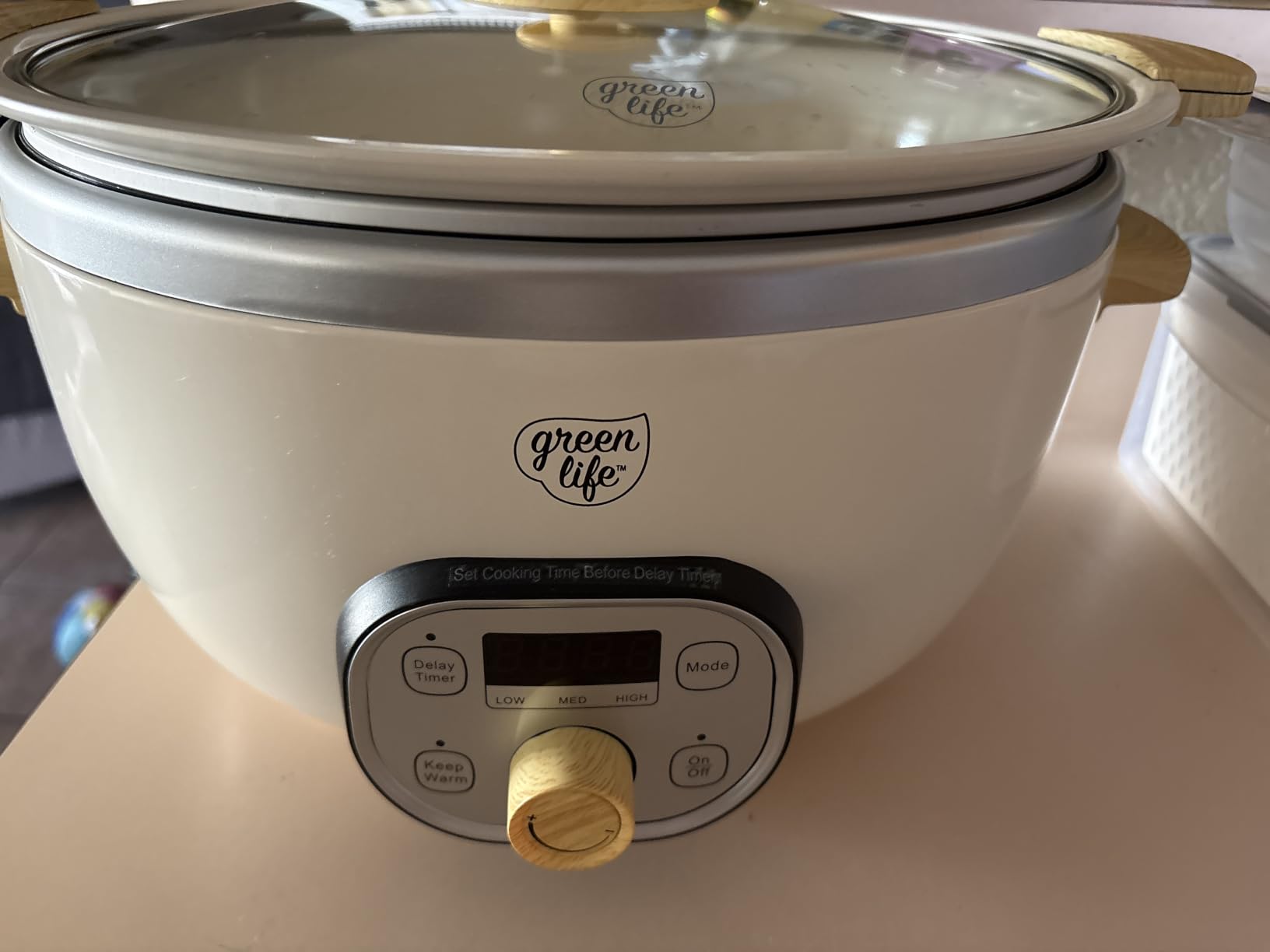 GreenLife 6QT Ceramic Slow Cooker, PFAS-Free, Programmable, Removable Healthy Nonstick Pot for Family Meals, Sear on Stovetop, Keep Warm, Digital Timer, Turquoise customer photo 1