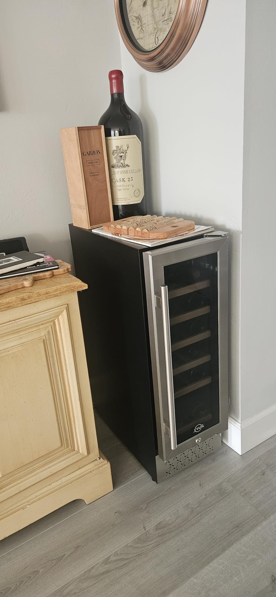 Tylza 15'' Outdoor Beverage Refrigerator, 130 Cans Beverage Fridge, Undercounter or Freestanding, Frost-Free, Removable Metal Shelves, Stainless Steel French Door customer photo 2