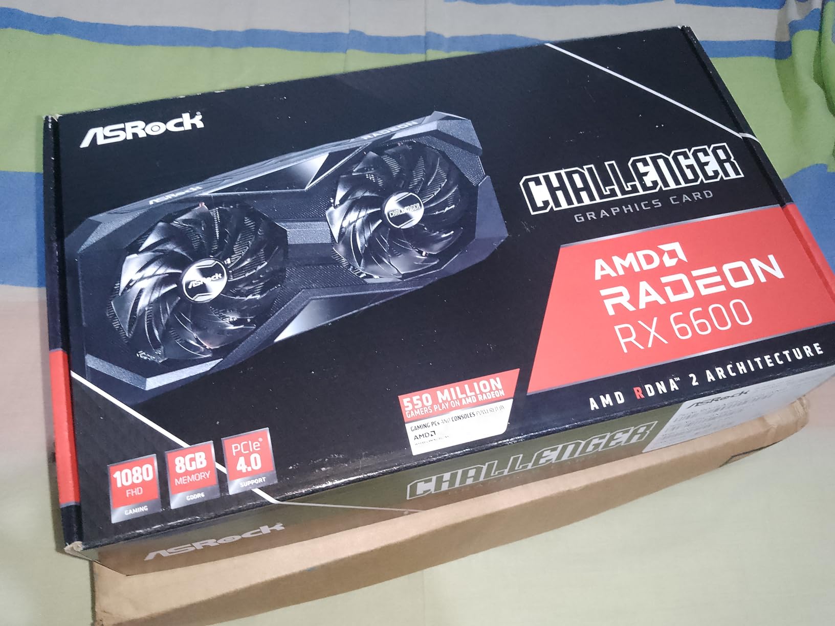 AMD Radeon RX 6600 Challenger D Dual Fan 8GB GDDR6 PCIE 4.0 Graphics Card customer photo 2