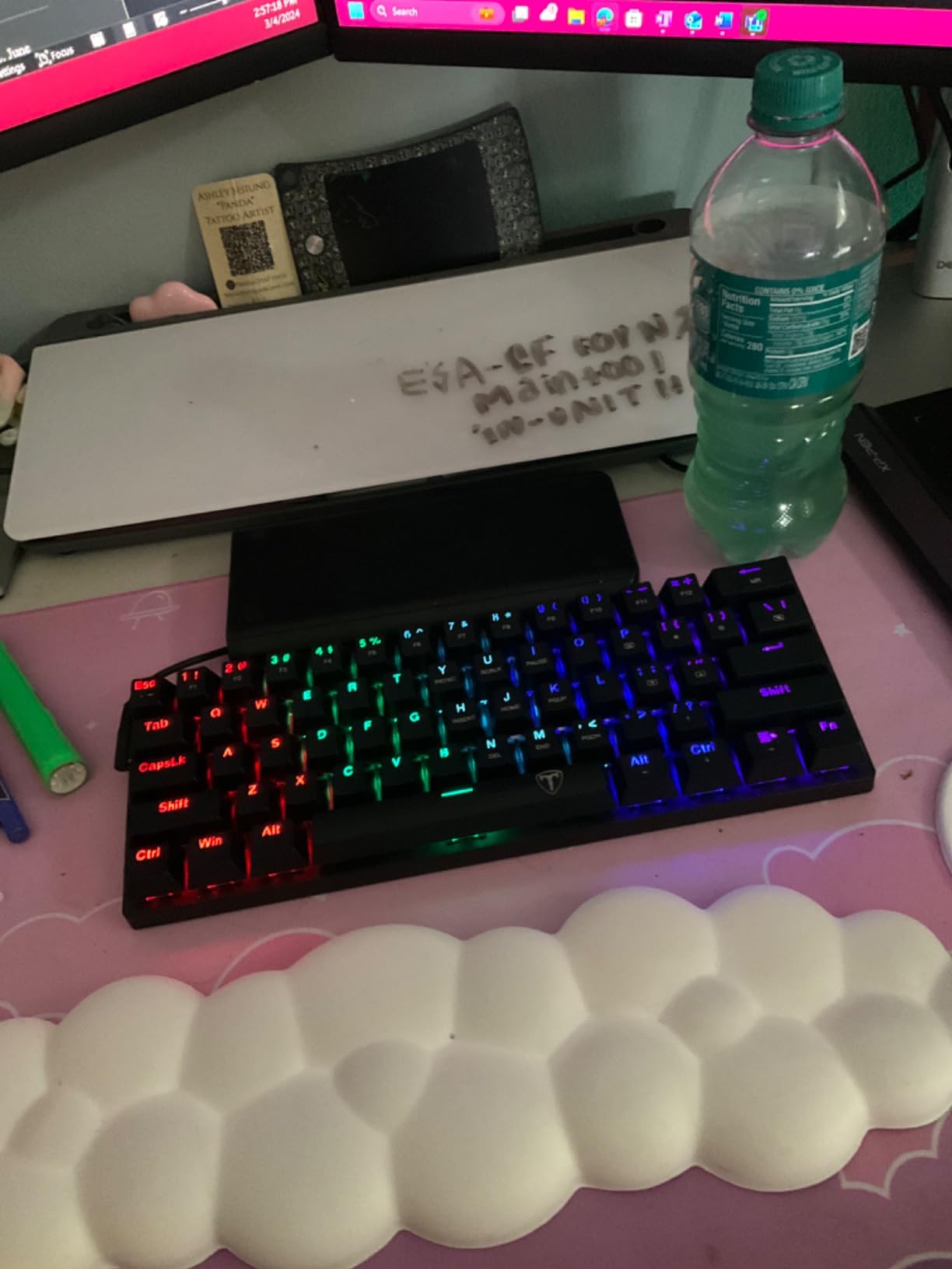 Portable 60% Mechanical Gaming Keyboard, Wired Keyboard with Blue Switches, LED Customization Backlit, 61 Keys Ultra-Compact Mini Office Keyboard for PC/Mac/Xbox, Easy to Carry On Trip-Black customer photo 2