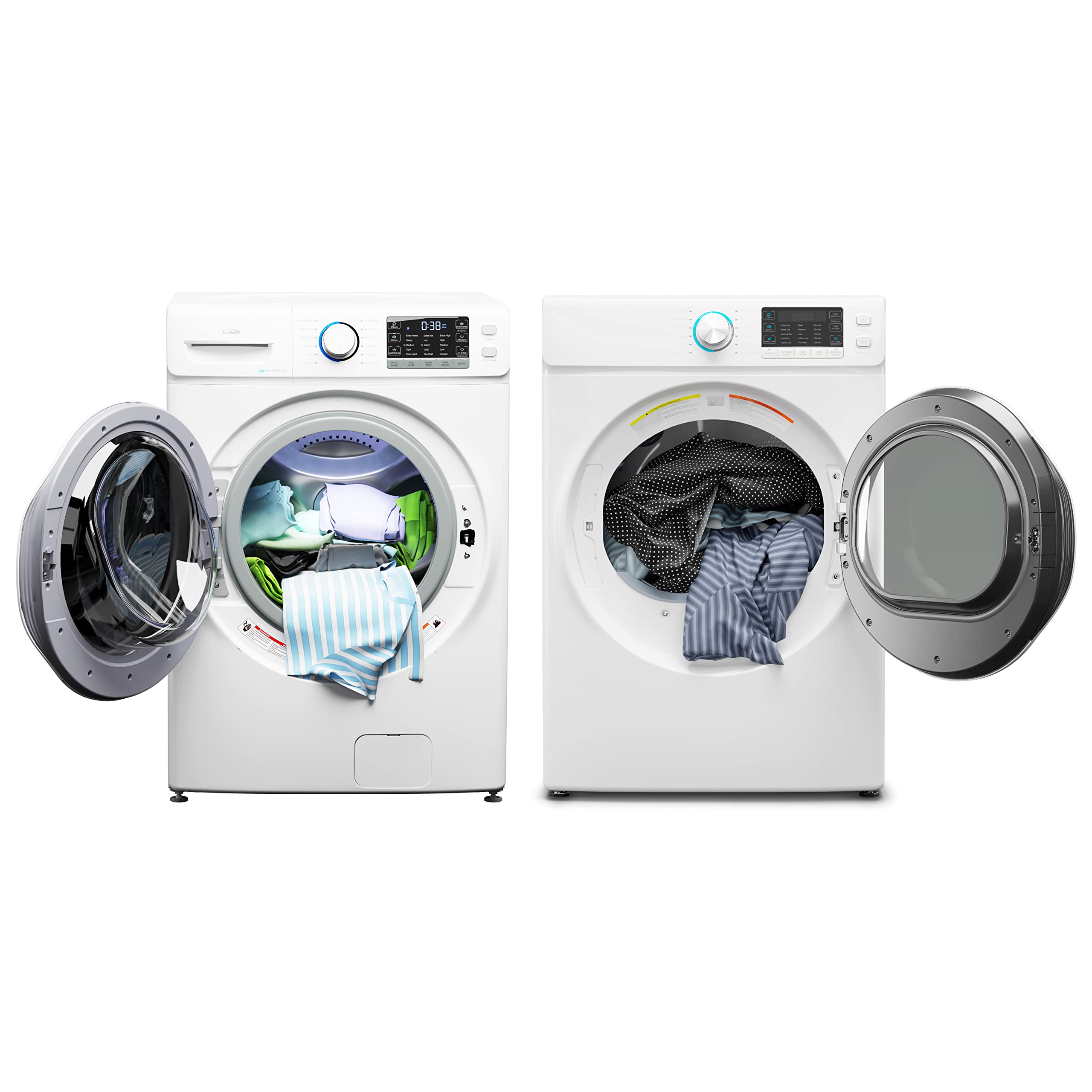 KoolMore Large Capacity Washer + Dryer Bundle - 4.5 Cu. Ft. Front Load Washing Machine + 8 Cu. Ft Front Load Dryer customer photo 1