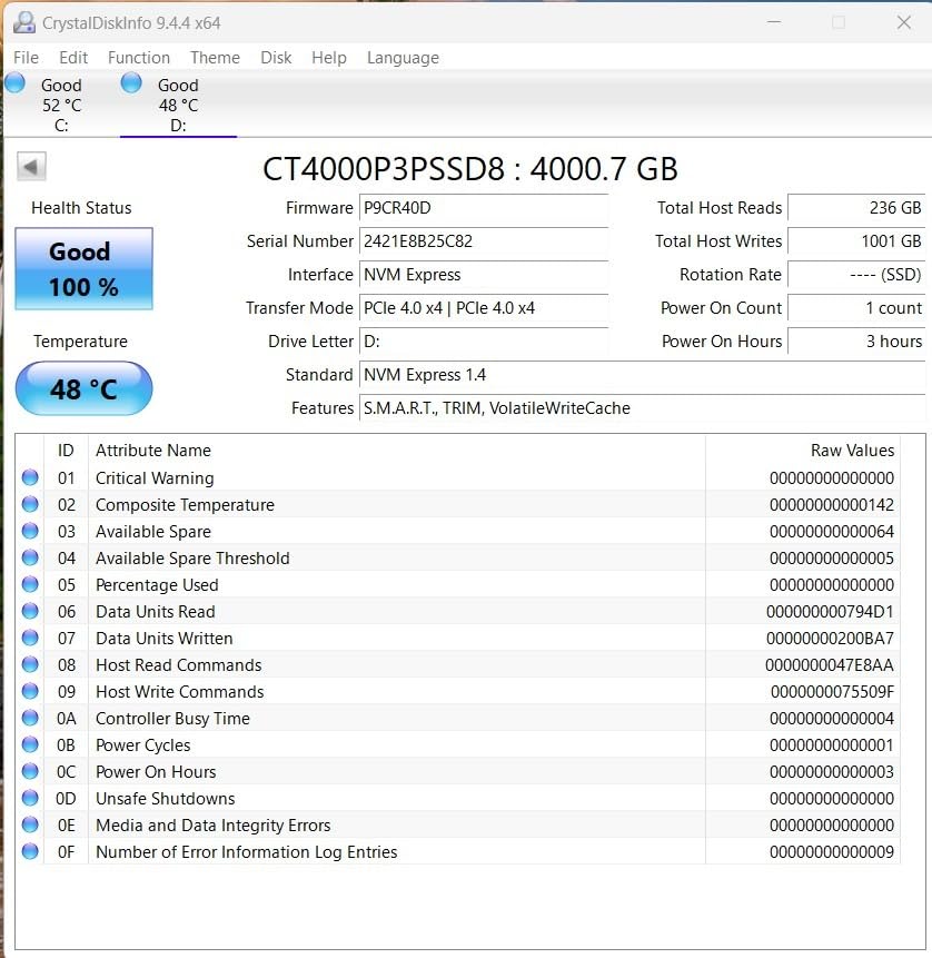 Crucial P3 Plus PCIe Gen4 NVMe 1TB SSD, Up to 5,000MB/s Read, Laptop & Desktop (PC) Compatible, Solid State Drive - CT1000P3SSD8 customer photo 2