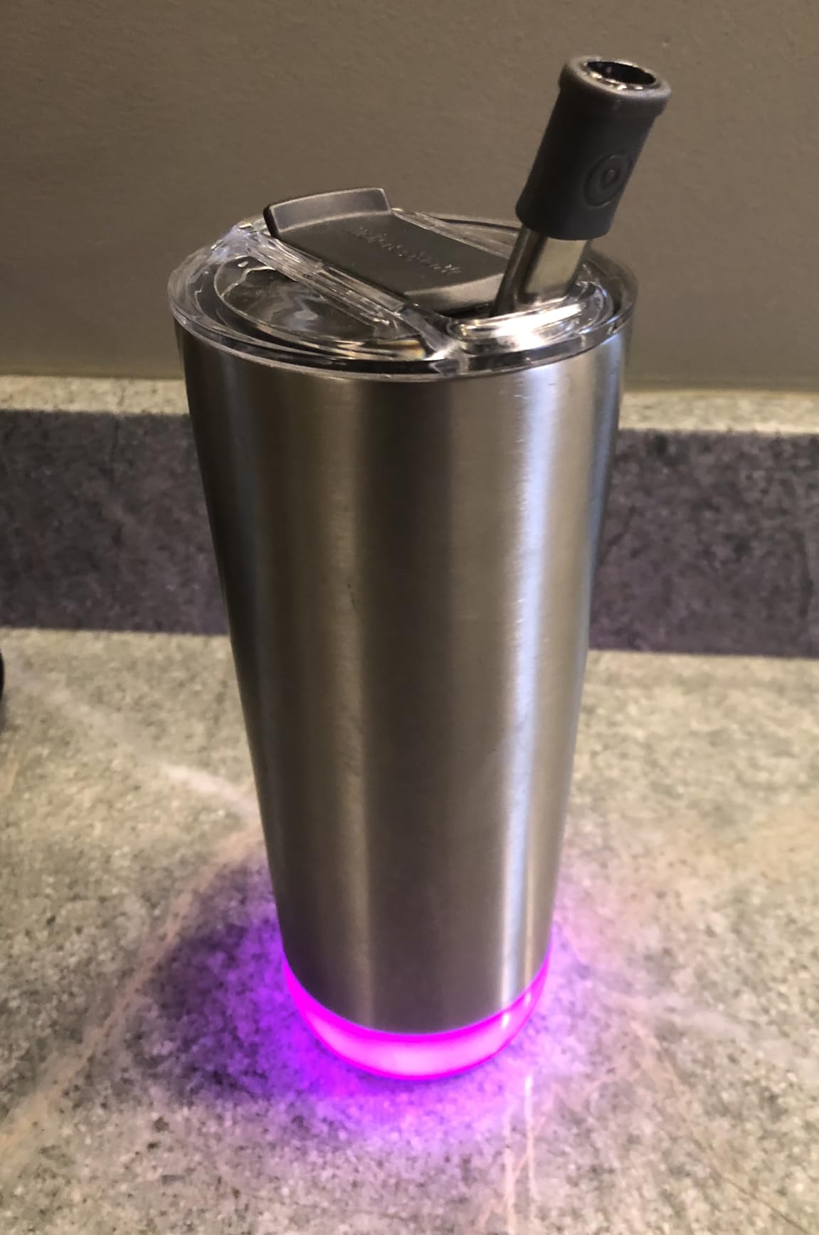 Hidrate Spark PRO Smart Tumbler Bundle - Insulated Stainless Steel - Tracks Water Intake with Bluetooth, LED Glow Reminder When You Need to Drink - 20oz (Black) customer photo 2