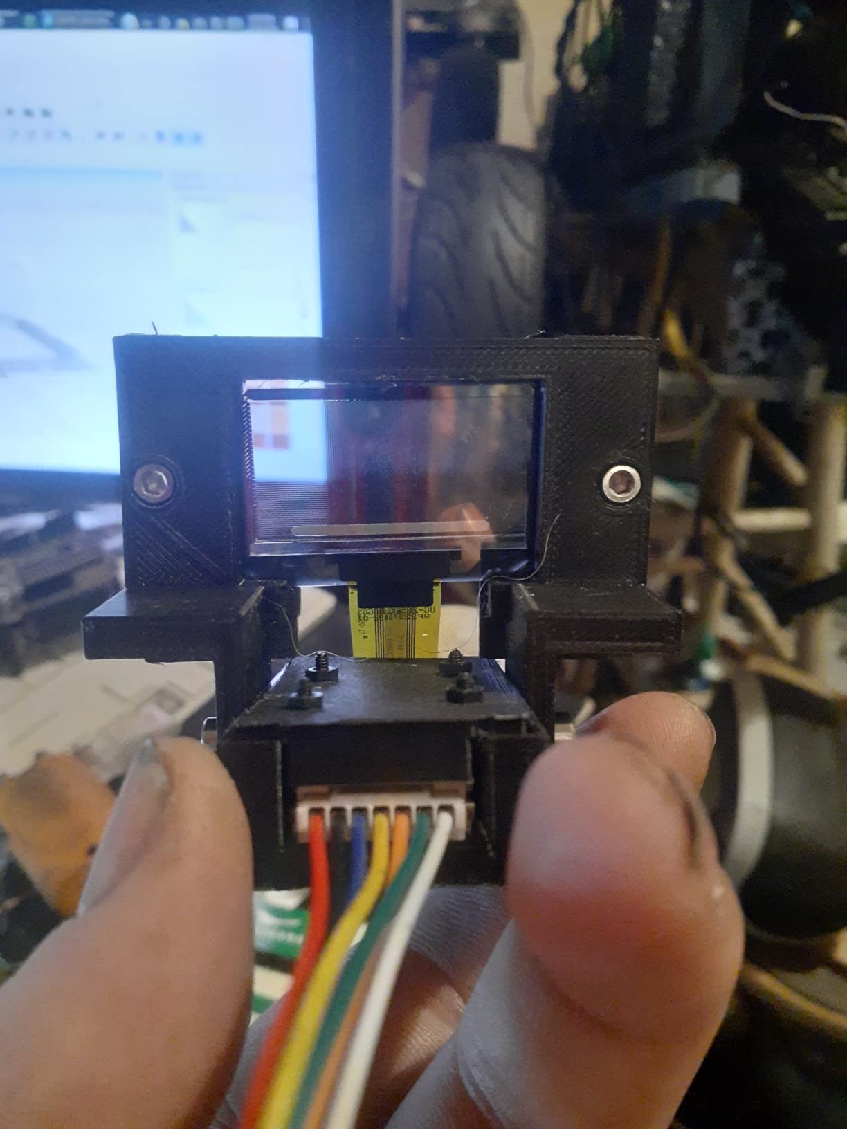 1.51inch Transparent OLED Display Module 128x64 Resolution Light Blue Color Display OLED for Raspberry Pi/Arduino/STM32,Full Viewing Angle,Embedded Independent Driver Chip,SPI/I2C Interfaces customer photo 1