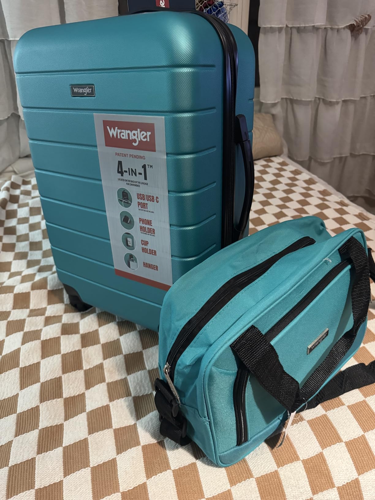 Wrangler Smart Spinner Hardside Luggage, 2 Piece Set, Deep Depths customer photo 2