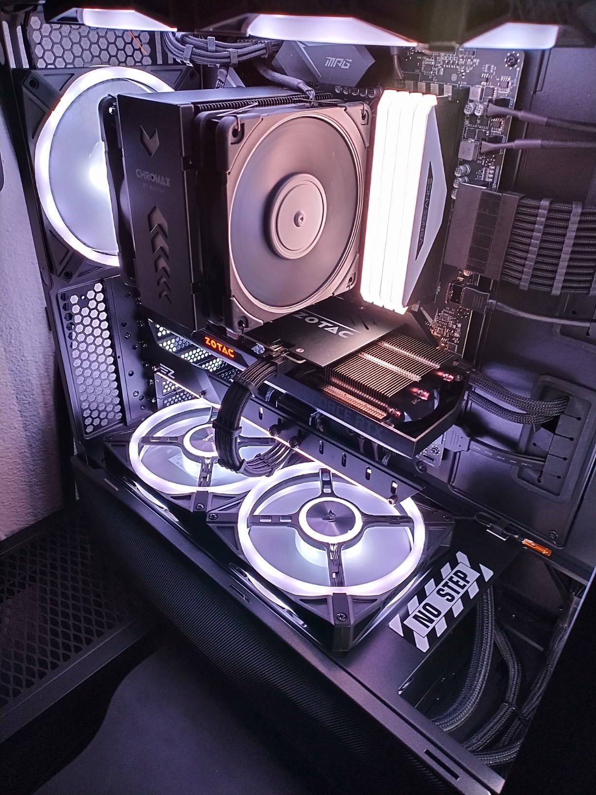 LANCOOL 216 E-ATX PC Case, Airflow Focus RGB Gaming Computer Case with All-Around Mesh Panels, 2x160mm & 1x140mm PWM Fans Pre-Installed and Innovative Rear PCIe Fan Bracket Chassis (Black) customer photo 2