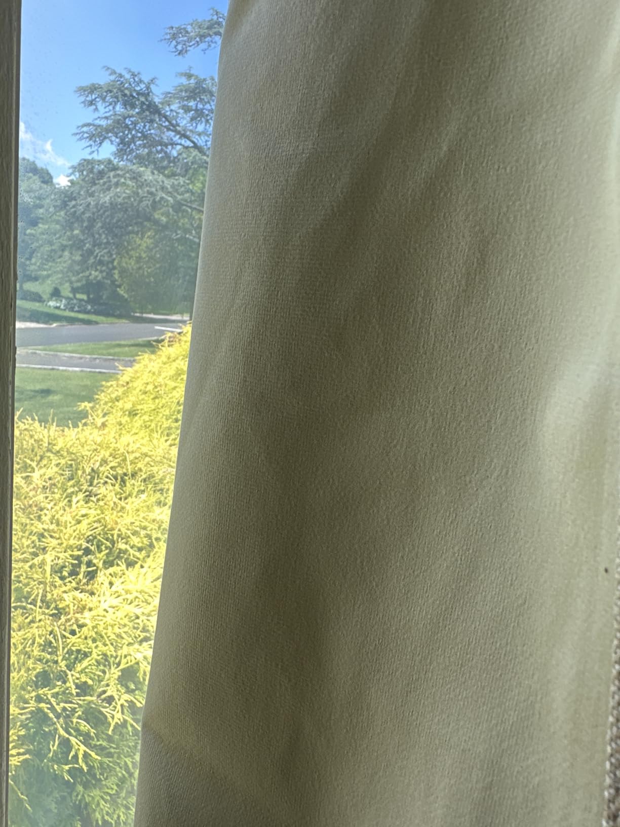 MIULEE 100% Blackout Linen Textured Curtains for Bedroom Solid Thermal Insulated Cream Grommet Room Darkening Curtains & Drapes Luxury Decor for Living Room 52 x 84 Inch (2 Panels) customer photo 2