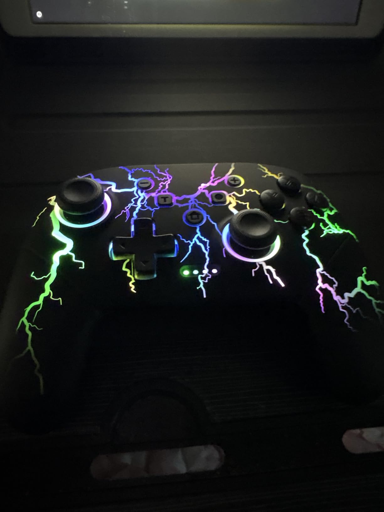 VOYEE Switch Controllers Compatible with Switch/Lite/OLED/PC Windows, 1000mAh Programmable RGB Lightning LED, Wireless Pro Controller with One Key Pairing/Wake Up/Turbo/Vibration customer photo 2