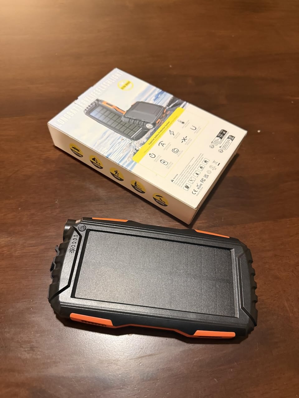 Mregb Solar Charger Power Bank 42800mAh, Portable Charger, Solar Power Bank, External Battery Pack 5V3.1A Qc 3.0 Fast Charger Built-in Super Bright Flashlight customer photo 2