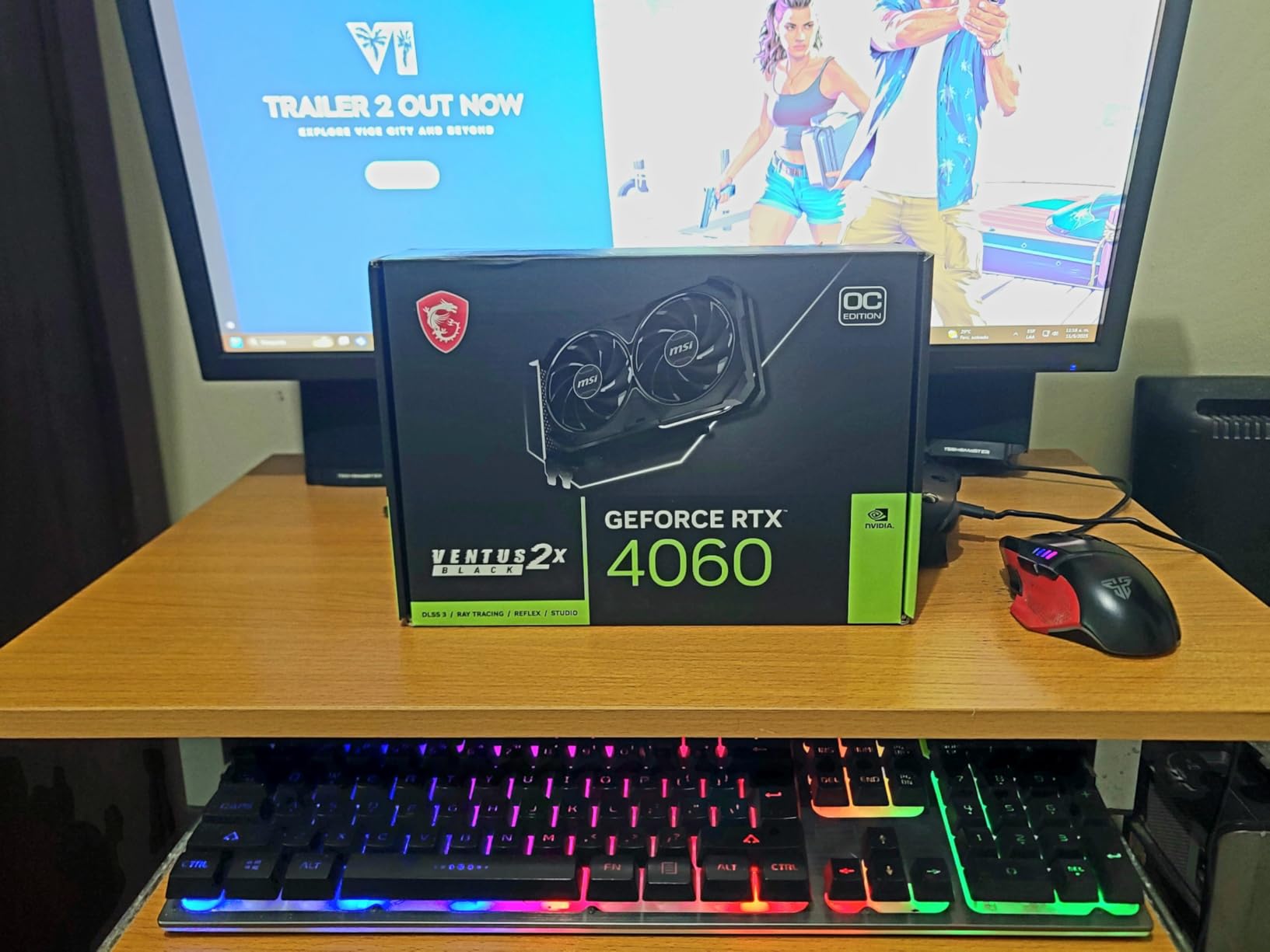 GeForce RTX 4060 Ventus 2X Black 8G OC Gaming Graphics Card - 8GB GDDR6X, PCI Express Gen 4, 128-bit, 3X DP v 1.4a, HDMI 2.1a (Supports 4K & 8K HDR) customer photo 1