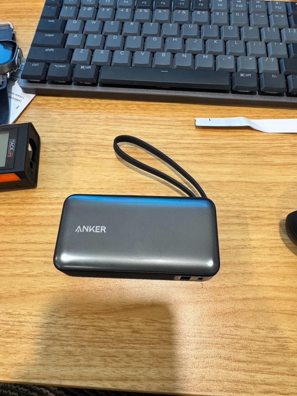 Anker Nano Power Bank, 10,000mAh Portable Charger with Built-in USB-C Cable, 30W Recharging, 30W Max Output with USB-C&A, for iPhone 17/16 / 15 Series, MacBook, Galaxy, AirPods, and More customer photo 2