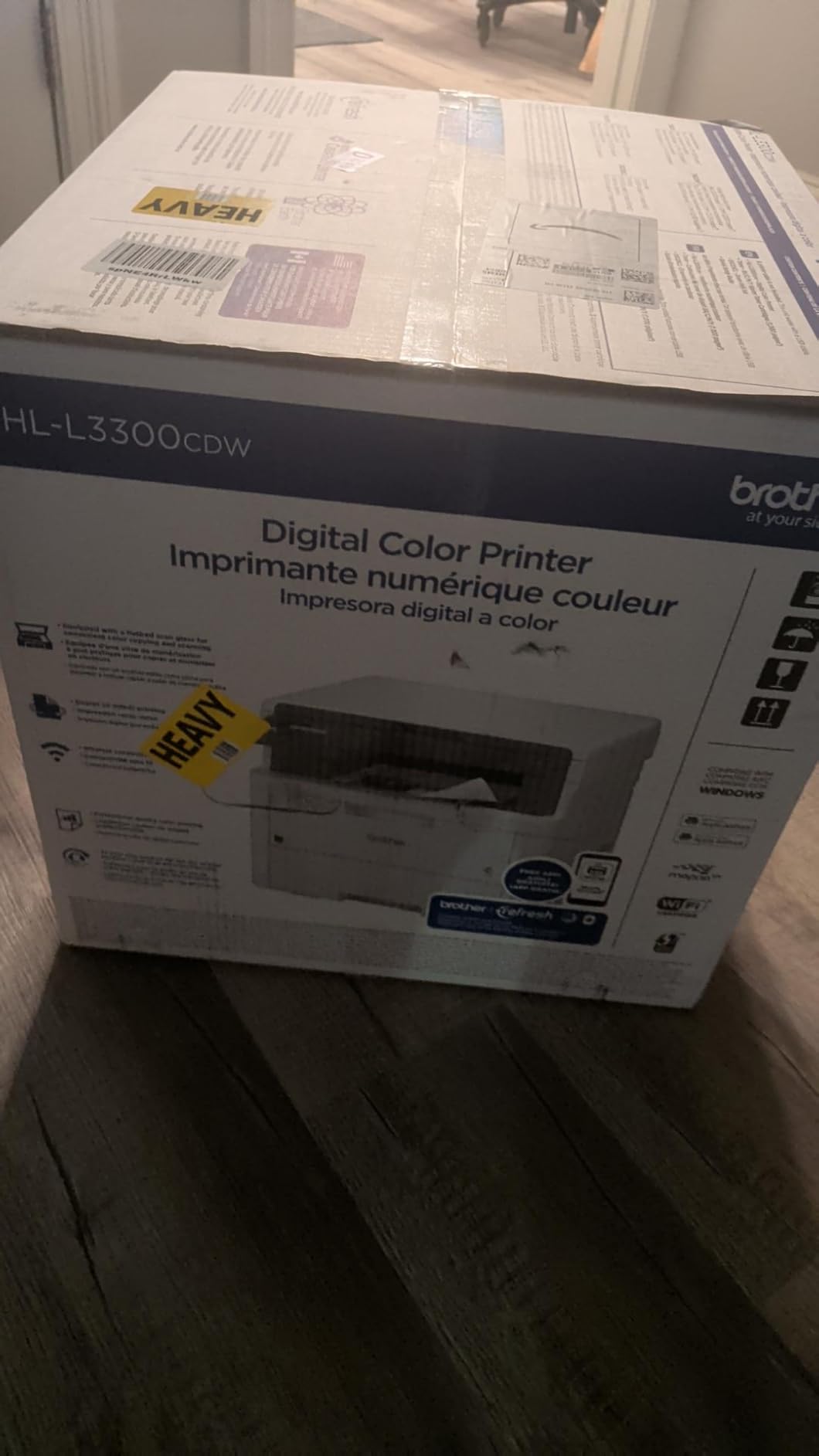 Brother HL-L3300CDW Wireless Digital Color Multi-Function Printer with Laser Quality Output, Copy & Scan, Duplex, Mobile | Includes 2 Month Refresh Subscription Trial, Works with Alexa customer photo 1