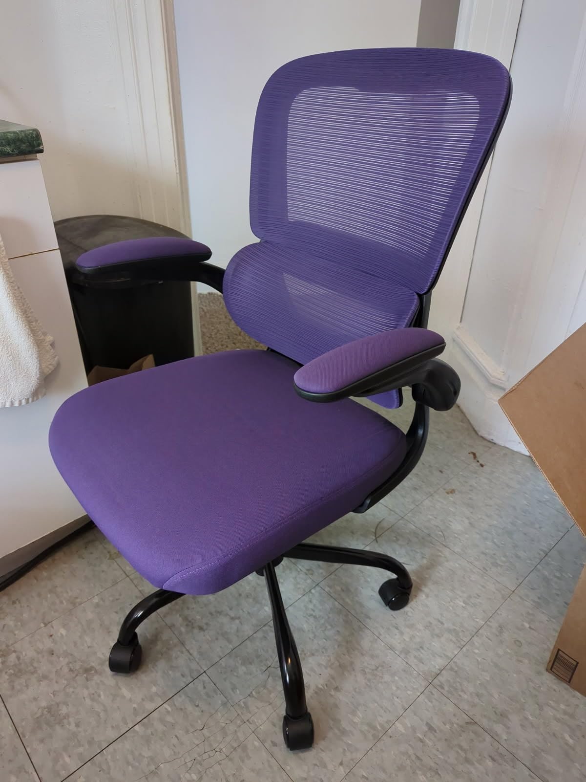 TRALT Office Chair Ergonomic Desk Chair with Adjustable Lumbar Support Mesh Computer Chair Executive Chairs for Home Office Comfortable Lumbar Support (Black) customer photo 1