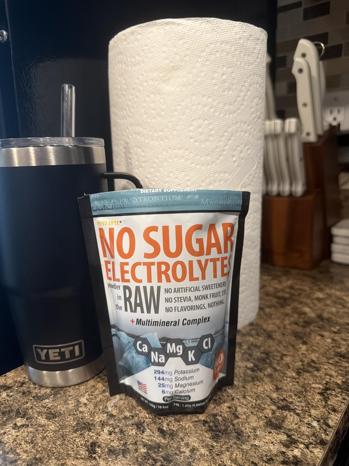 FAST LYTE No Sugar Electrolytes Powder in the Raw | No Sweeteners or Flavorings | Keto & Sugar Free | Non-GMO & Vegan customer photo 1