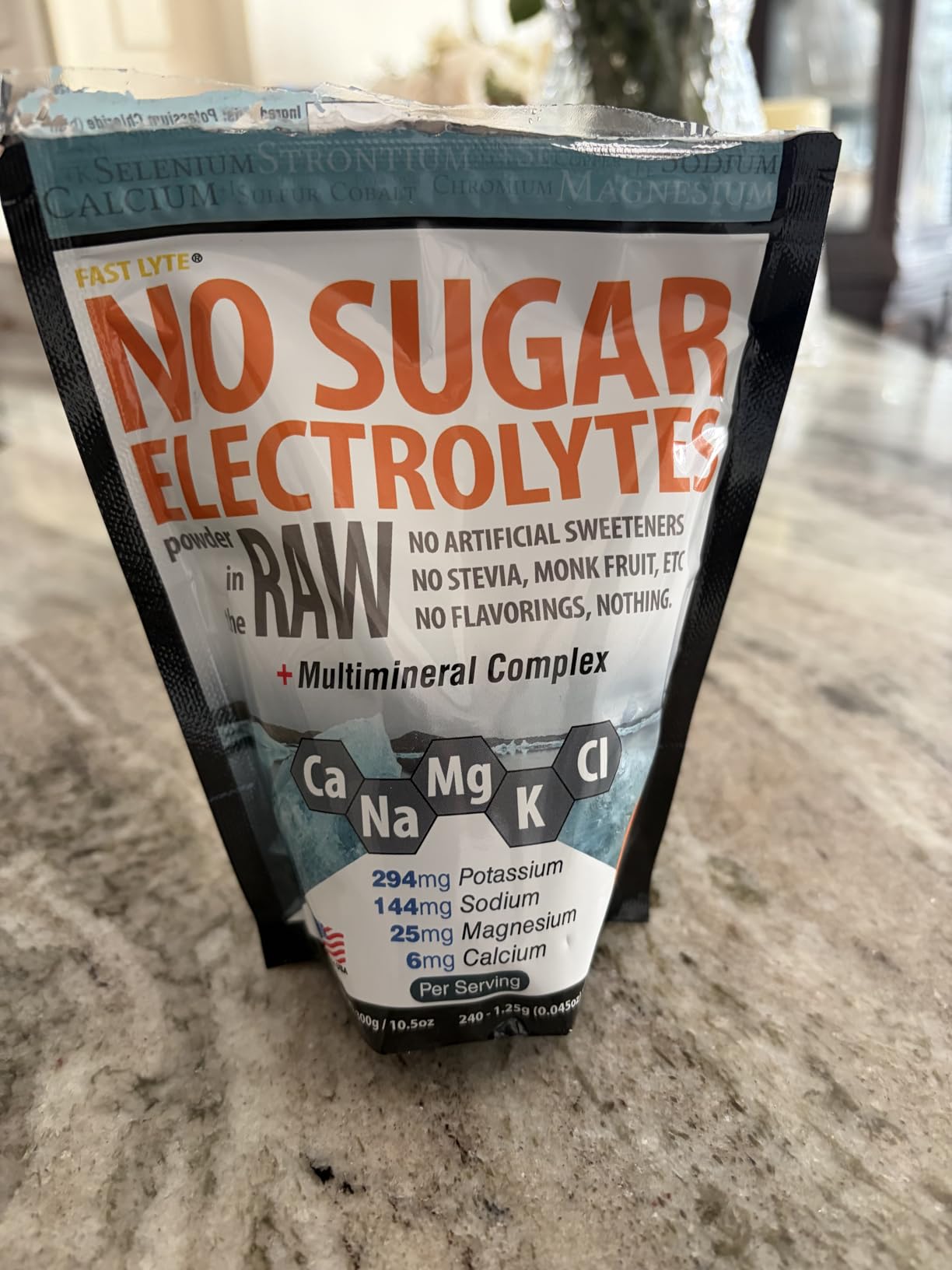 FAST LYTE No Sugar Electrolytes Powder in the Raw | No Sweeteners or Flavorings | Keto & Sugar Free | Non-GMO & Vegan customer photo 2