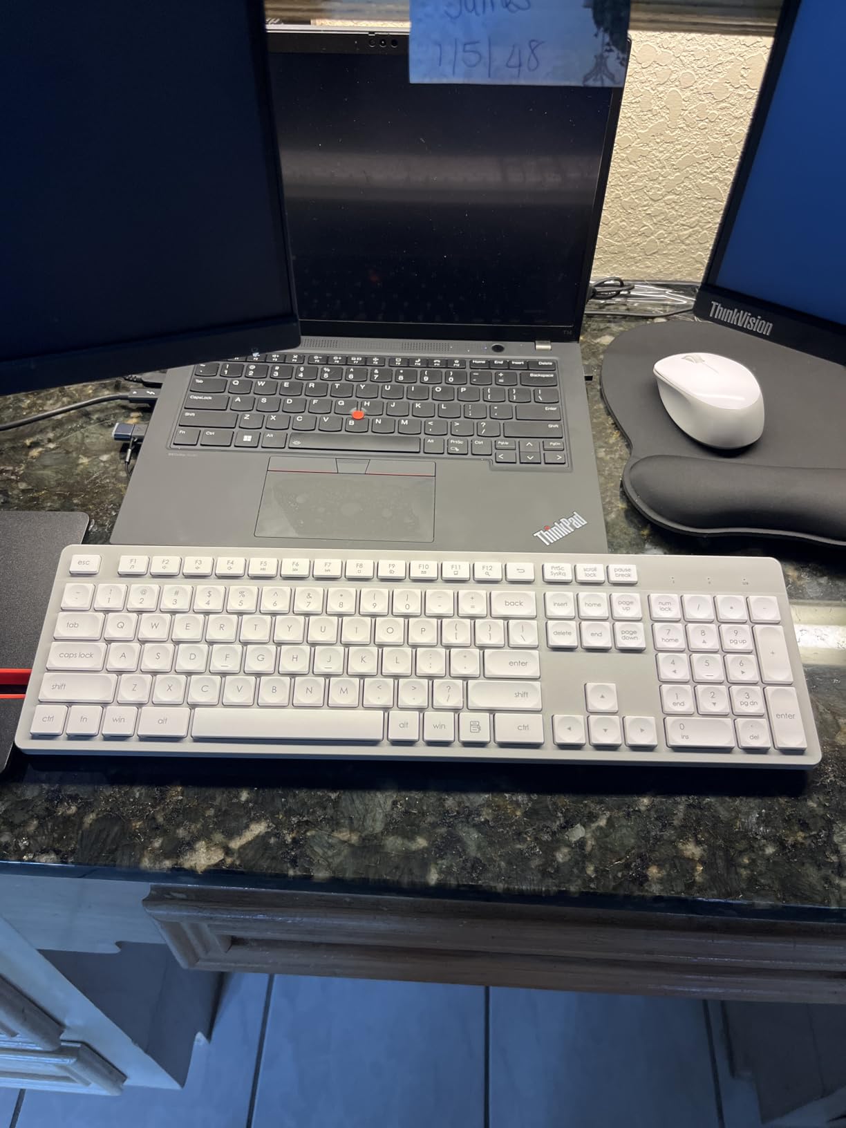 LeadsaiL Wireless Keyboard and Mouse Combo, Full-Sized Ergonomic Computer Keyboard, 2.4GHz Cordless Keyboard Silent Mouse Set with 2-in-1 USB Receiver, 12 FN Shortcuts for Windows Laptop, PC/Mac-Black customer photo 1