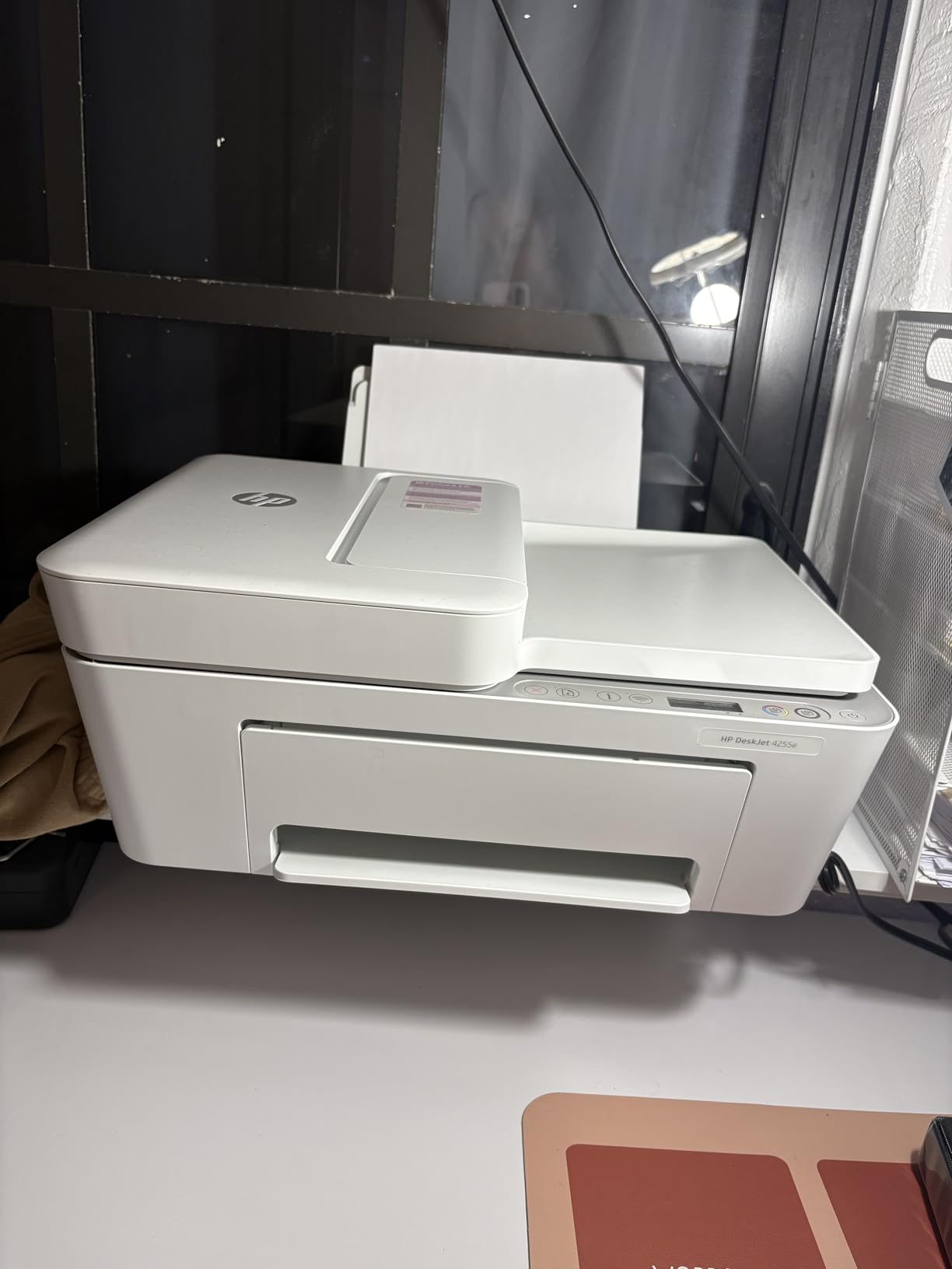 HP DeskJet 4255e Wireless All-in-One Color Inkjet Printer, Scanner, Copier, Best-for-home, 3 month Instant Ink trial included. This printer is only 2.4 ghz capable. AI-enabled (588S6A) customer photo 1