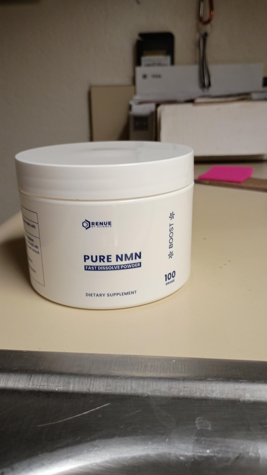 RENUE by Science NMN Powder | 100g Fast Dissolve Powder Supplement | 500mg Nicotinamide Mononucleotide per Serving | Manufactured in the USA Third-Party Tested customer photo 1