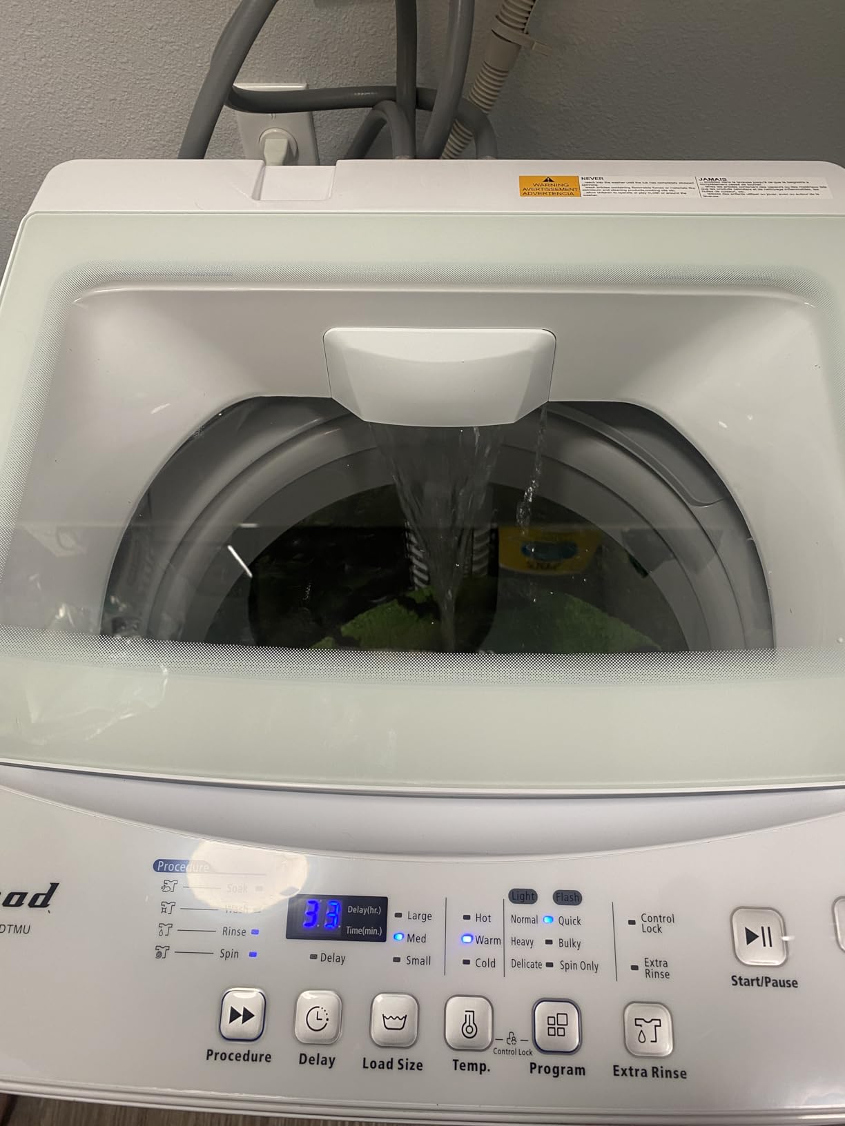 SMETA Front Load Washing Machine with Steam Large Front Foading Washer Machine Smart 12+ Wash Cycles, Space Saving 120v Washer 27