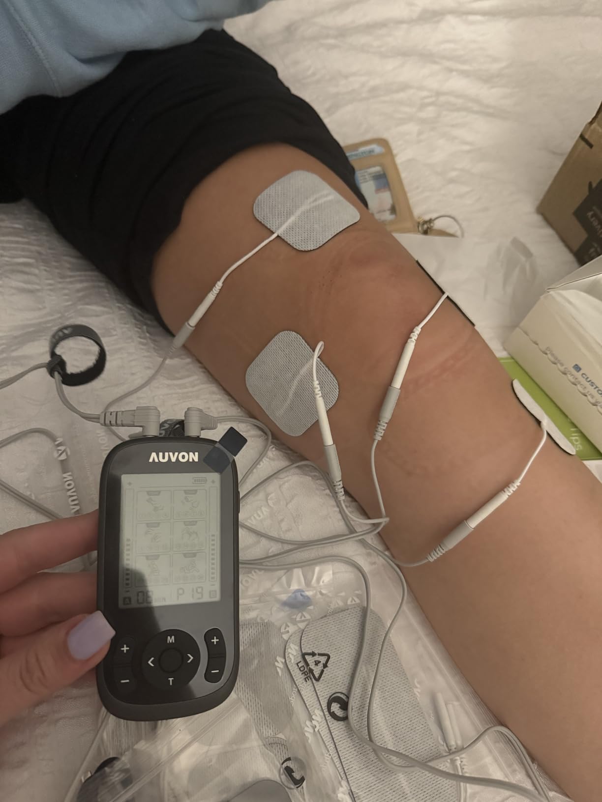 AUVON 3-in-1 TENS Unit Muscle Stimulator with 40 Intensities for Pain Relief customer photo 1