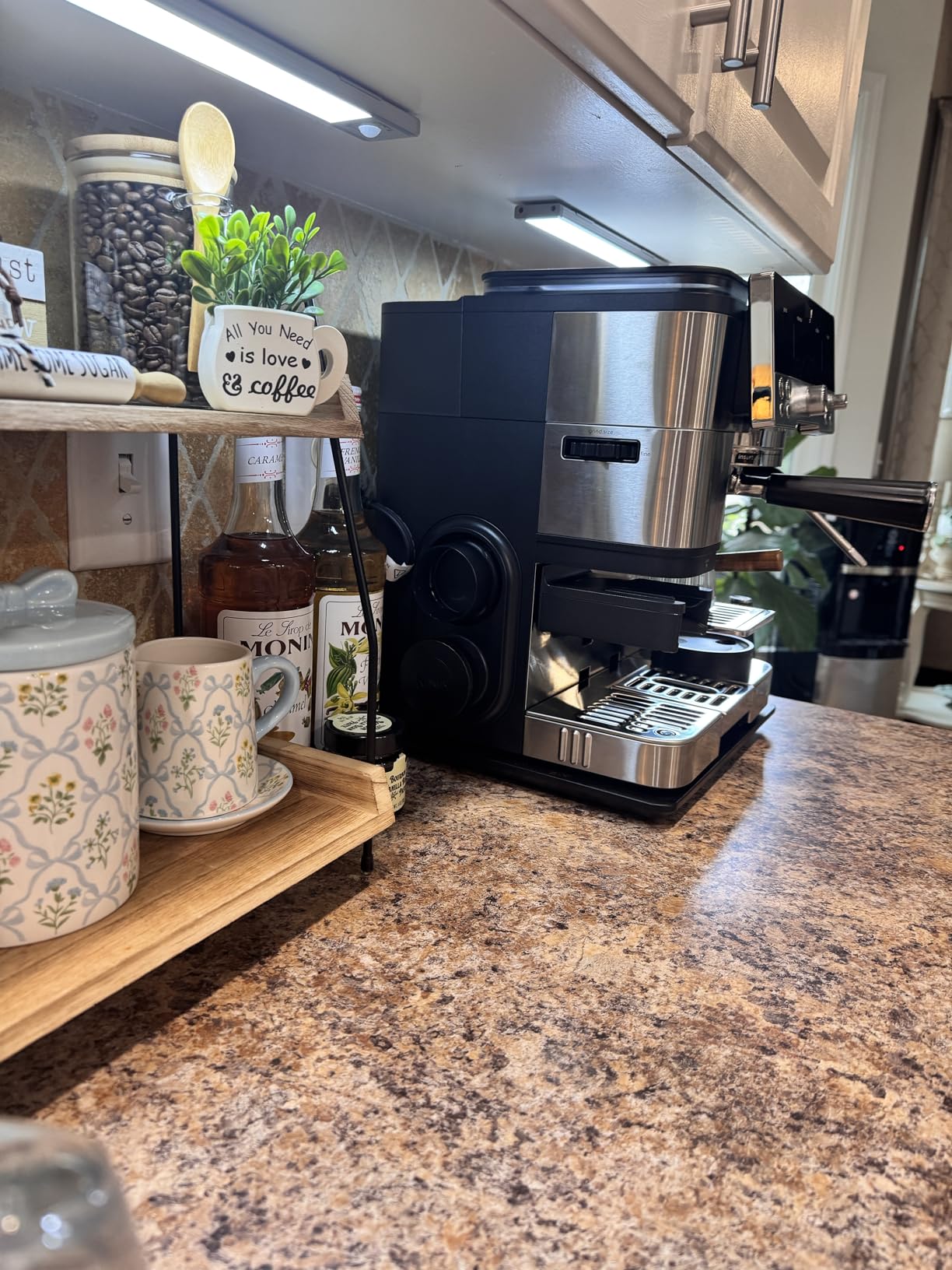 Ninja Luxe Café Premier 3-in-1 Espresso Machine, Drip Coffee, & Rapid Cold Brew | Built-in Coffee Grinder, Hands-Free Milk Frother, Assisted Tamper for Cappuccinos & Lattes | Stainless Steel | ES601 customer photo 2