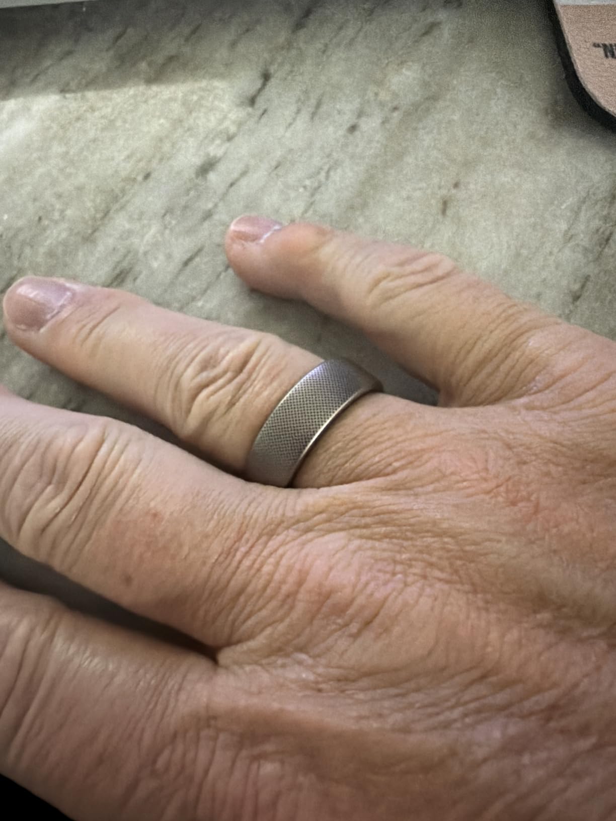 Helio Smart Ring Health Tracker, Fitness Tracker Ring, No Subscription, Monitors Sleep, Heart Rate & Stress, Titanium Alloy, Fast 1.4-Hr Charging, Water-Resistant, Size Before You Buy(Size 12) customer photo 1