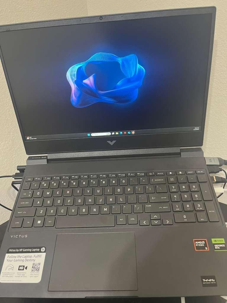 HP Victus 15.6 Ryzen 5 RTX 4050 Premium Gaming Laptop, 15.6 FHD 144Hz, AMD Ryzen 5 8645HS (Beats Intel i7-1355U & Intel i5-14400F), NVIDIA GeForce RTX 4050, 32GB DDR5 RAM, 1TB SSD, Backlit KB, W11P customer photo 1